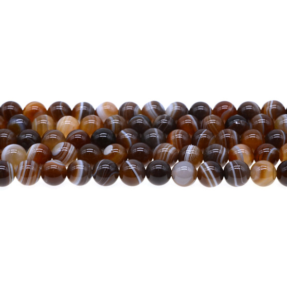 Brown Madagascar Agate Round 8mm - Loose Beads