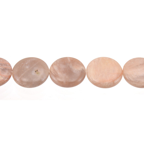 Multicolor Moonstone Coin Puff 20mm x 20mm x 7mm - Loose Beads