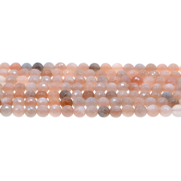 Multi-Color Moonstone AA Round Faceted 6mm - Loose Beads
