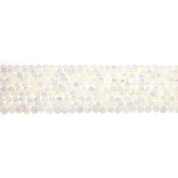 White Mother of Pearl Round 4mm - Loose Beads