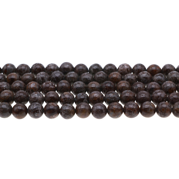 Chinese Snowflakes Obsidian Round 8mm - Loose Beads