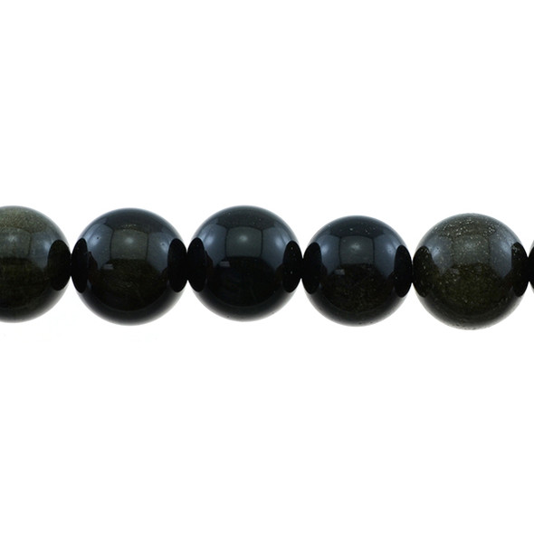 Golden Obsidian Round 16mm - Loose Beads