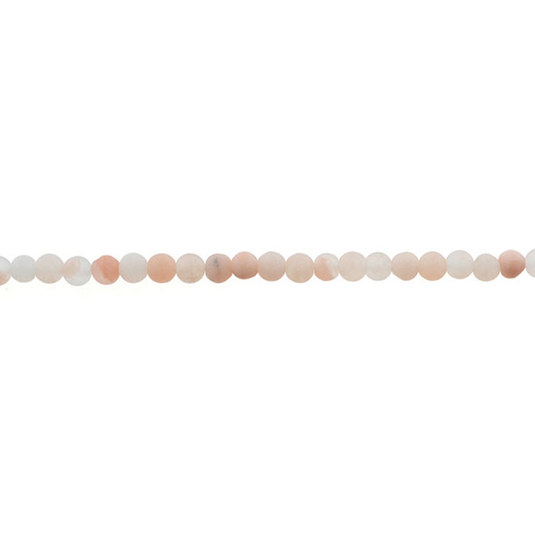 Pink Aventurine Round Frosted 4mm - Loose Beads