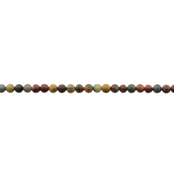 Red Picasso Jasper Round 4mm - Loose Beads