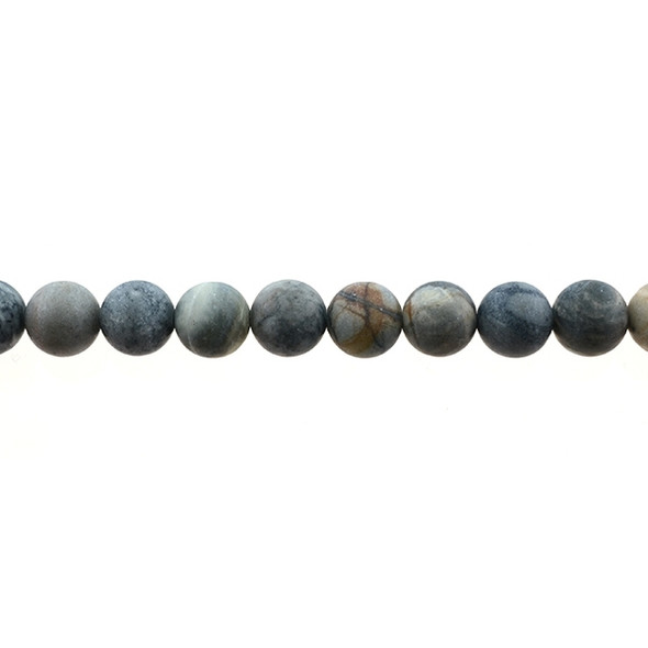 Picasso Jasper Round Frosted 10mm - Loose Beads