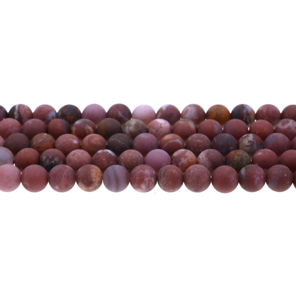 Portuguese Agate Round Frosted 8mm - Loose Beads