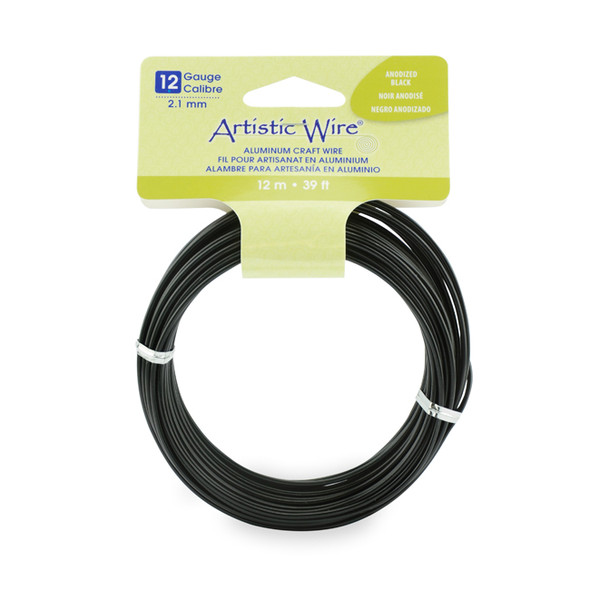 Artistic Wire, Aluminum Craft Wire, 12 Gauge (2.1 mm), Round, Brown, 39.3  ft (12 m)