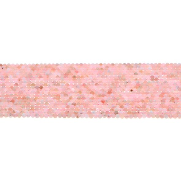 Pink Opal AA Round Faceted Diamond Cut 2mm - Loose Beads