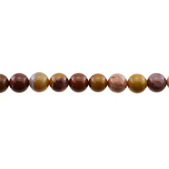 Petrified Fossil Wood Agate Round 10mm - Loose Beads