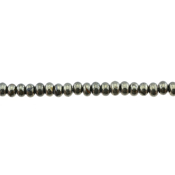 Pyrite Rondel 6mm x 6mm x 4mm - Loose Beads