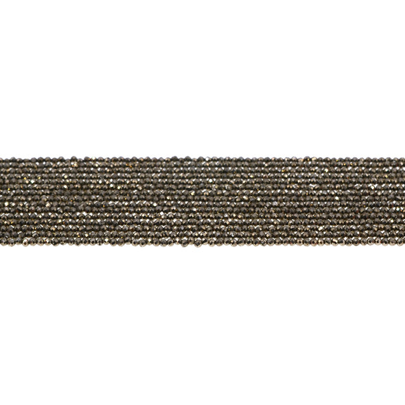 Pyrite Round Faceted Diamond Cut 2mm - Loose Beads