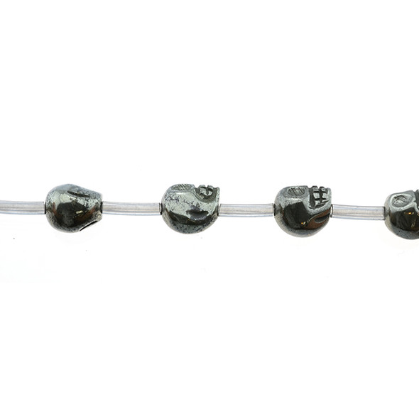 Pyrite Skull 7mm x 8mm x 8mm - Loose Beads