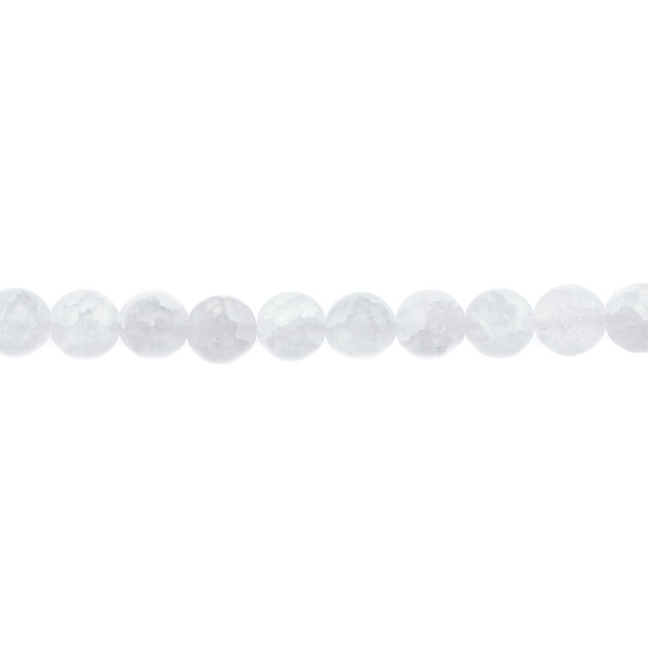 Natural Quartz Round Cracked Frosted 10mm - Loose Beads