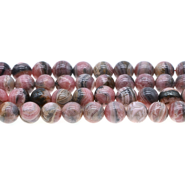 Argentina Rhodochrosite Round 10mm - Loose Beads