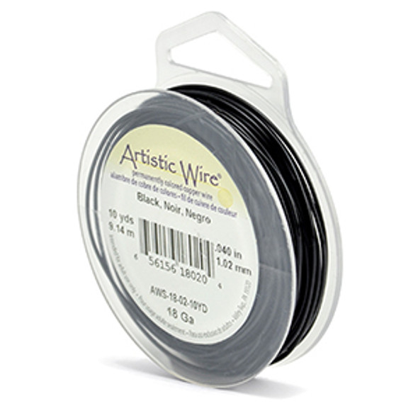 Artistic Wire, 18 Gauge (1.0 mm), Black, 10 yd (9.1 m)