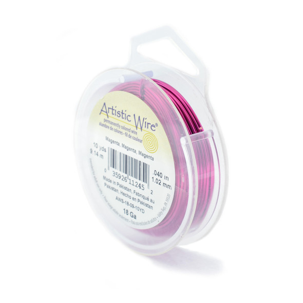 Artistic Wire, 18 Gauge (1.0 mm), Magenta, 10 yd (9.1 m)