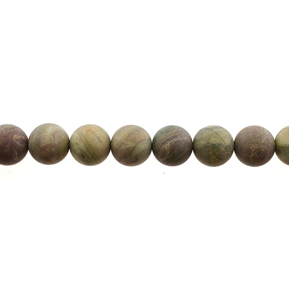 Rainbow Saturn Jasper Round Frosted 12mm - Loose Beads