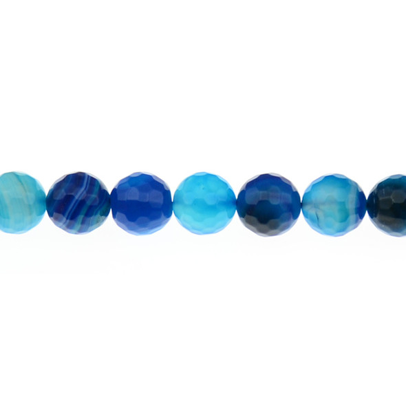 Blue sardonyx Round Faceted 12mm - Loose Beads