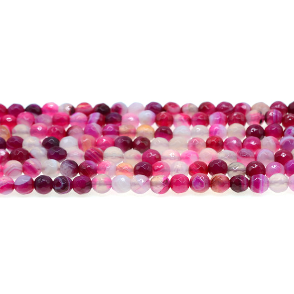 Cranberry Sardonyx Round Faceted 6mm - Loose Beads