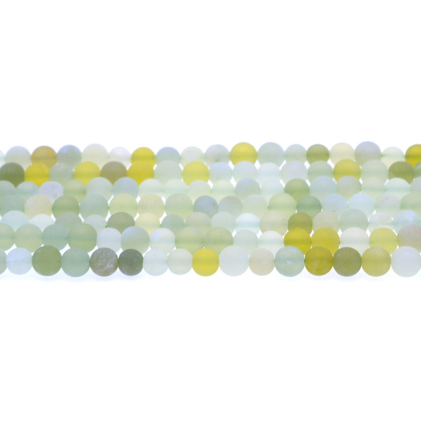 Serpentine New Jade Round Frosted 6mm - Loose Beads