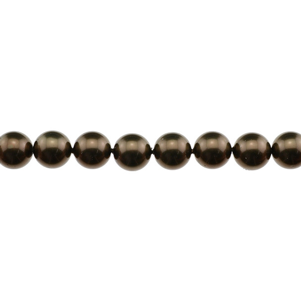 Shell Pearl South Sea Dark Coffee Round 12mm - Loose Beads