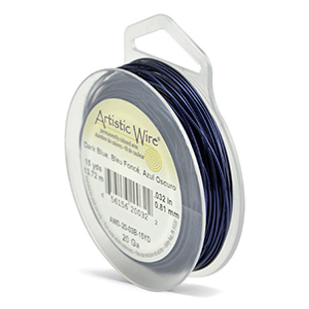 Artistic Wire, 20 Gauge (.81 mm), Dark Blue, 15 yd (13.7 m)