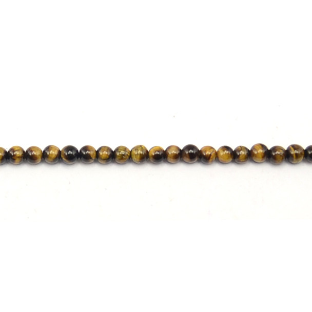 Tiger Eye Round 4mm - Loose Beads