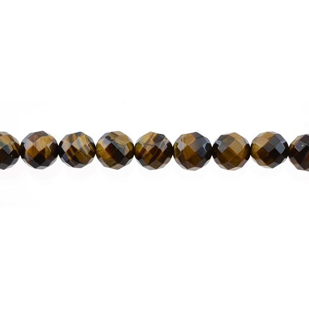 Tiger Eye Round Faceted 10mm - Loose Beads