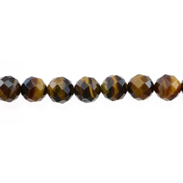 Tiger Eye Round Faceted 12mm - Loose Beads