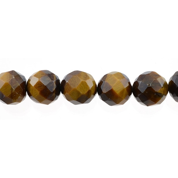 Tiger Eye Round Faceted 16mm - Loose Beads