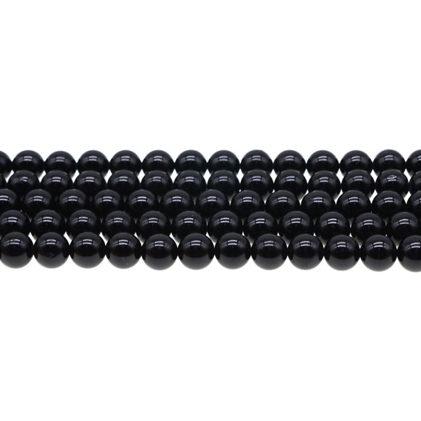 Black Tourmaline Round 8mm - Loose Beads