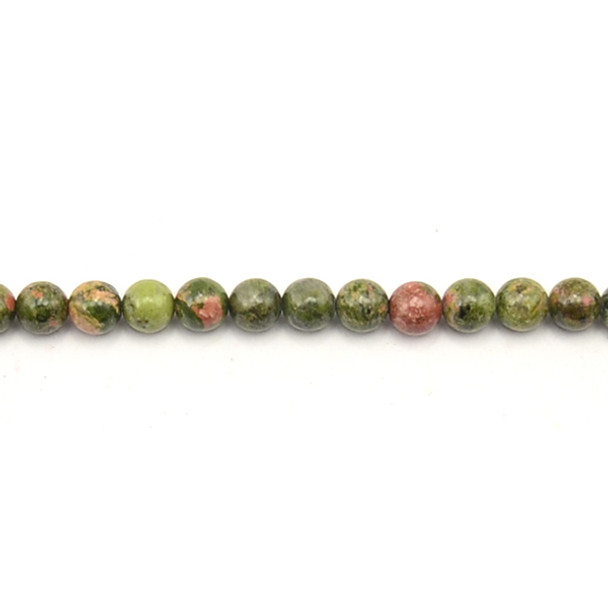 Unakite Round 6mm - Loose Beads