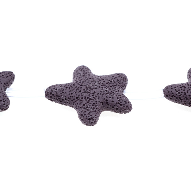Purple Volcanic Lava Rock Starfish 40mm x 40mm x 11mm - Loose Beads