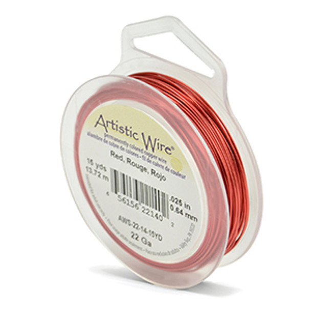 Artistic Wire, 22 Gauge (.64 mm), Red, 15 yd (13.7 m)