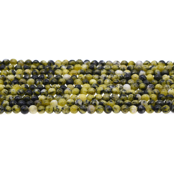 Yellow Turquoise (Serpentine Quartz) Round 4mm - Loose Beads