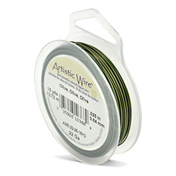 Artistic Wire, 22 Gauge (.64 mm), Olive, 15 yd (13.7 m)