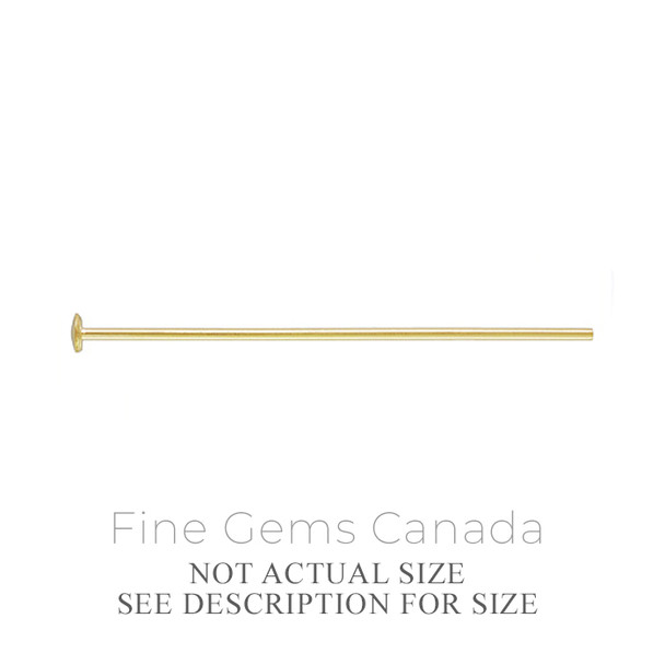 14K Gold Filled - Headpin .025x1.00"(0.64x25.4mm) - 20/Pack