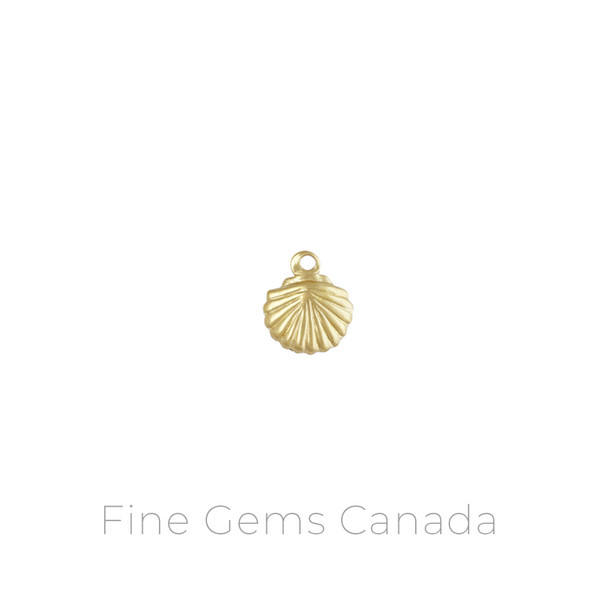 14K Gold Filled - Shell Charm (7.0mm) - 10/Pack
