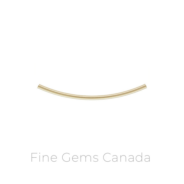 14K Gold Filled - 1.0x25.0mm Curved Tube (0.7mm ID) - 20/Pack