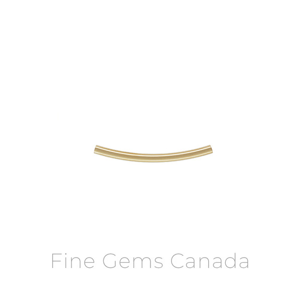 14K Gold Filled - 1.5x20.0mm Curved Tube  (1.2mm ID)  - 10/Pack