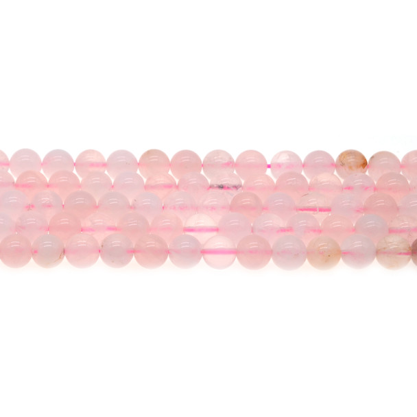 Madagascar Rose Quartz AB Round 8mm - Loose Beads Madagascar Rose Quartz AB Round 8mm - Loose Beads