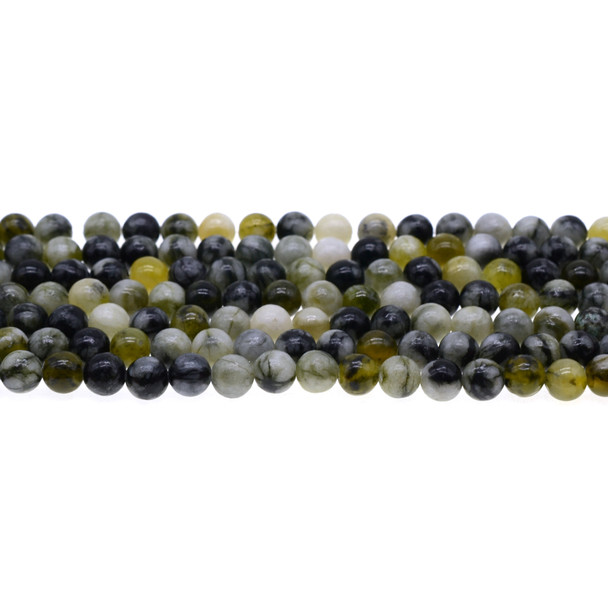 Green Vein Jasper Round 6mm - Loose Beads
