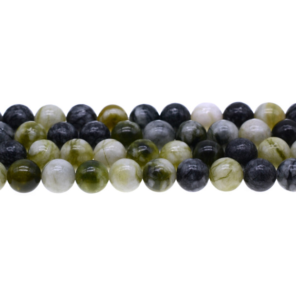 Green Vein Jasper Round 10mm - Loose Beads