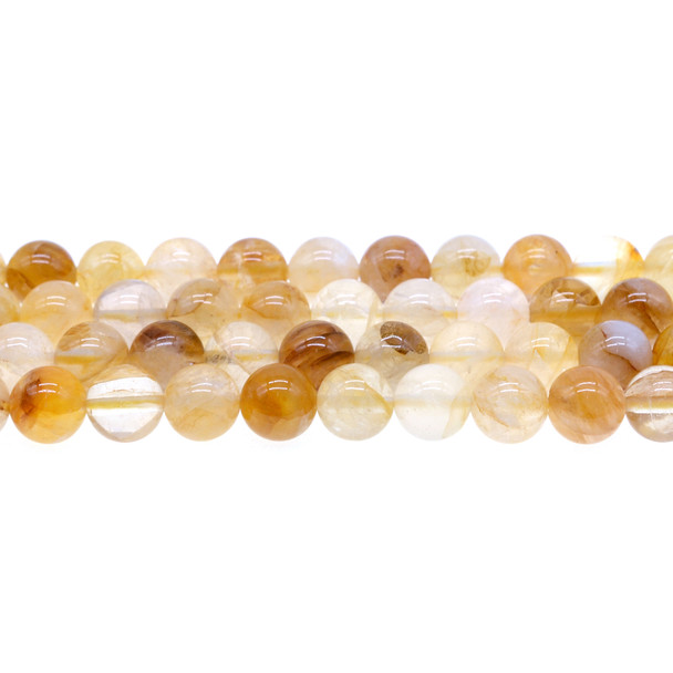 Yellow Tangerine Quartz Round 10mm - Loose Beads