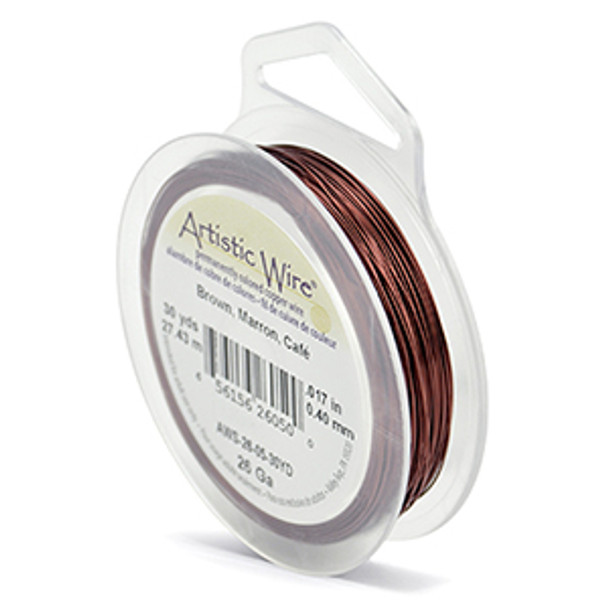 Artistic Wire, 26 Gauge (.41 mm), Brown, 30 yd (27.4 m)