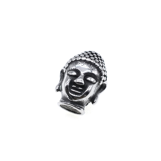 Stainless Steel Cast - Buddha Head Bead 10.5x14.3x9.5mm (Pack of 2)