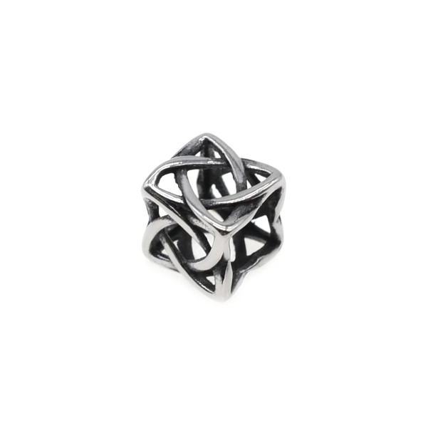 Stainless Steel Cast - Celtic Square Large Hole Bead Spacer 8.4mm (Pack of 2)