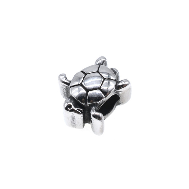 Stainless Steel Cast - Turtle Large Hole Bead Spacer 12.8x12.5x9.2mm (Pack of 2)