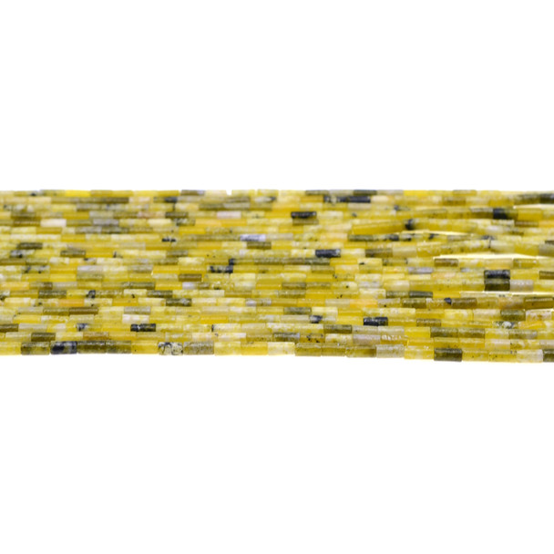 Yellow Turquoise (Serpentine Quartz) Tube 2x2x4mm - Loose Beads