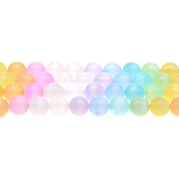 Rainbow Selenite Round 10mm - Loose Beads